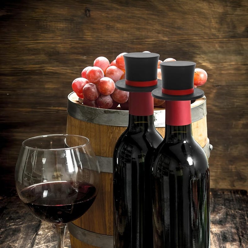 Sewroro Black Silicone Wine Bottle Stopper Reusable Fresh Keeping Kitchen Bar Accessory - Image 5